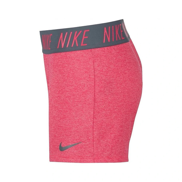 NIKE Dri-FIT Trophy GIRLS Shorts SIZE LARGE Flamingo Pink w Soft Grey Waistband - Picture 2 of 7